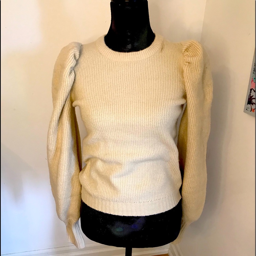Ruffled Shoulder Knit Sweater